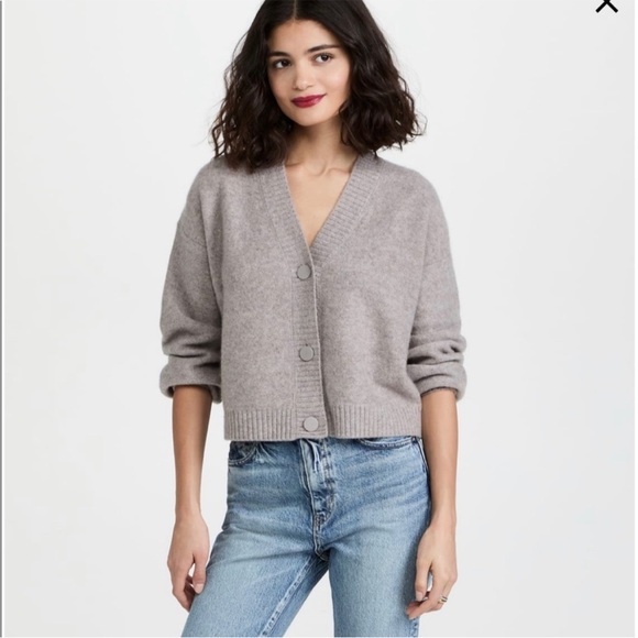 Club Monaco Sweaters - Club Monaco 100% Cashmere Boiled Cashmere Cardigan Gray Brown size S